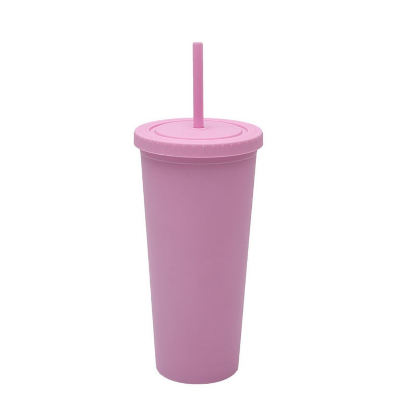 Matte Tumbler with Straw 700ml