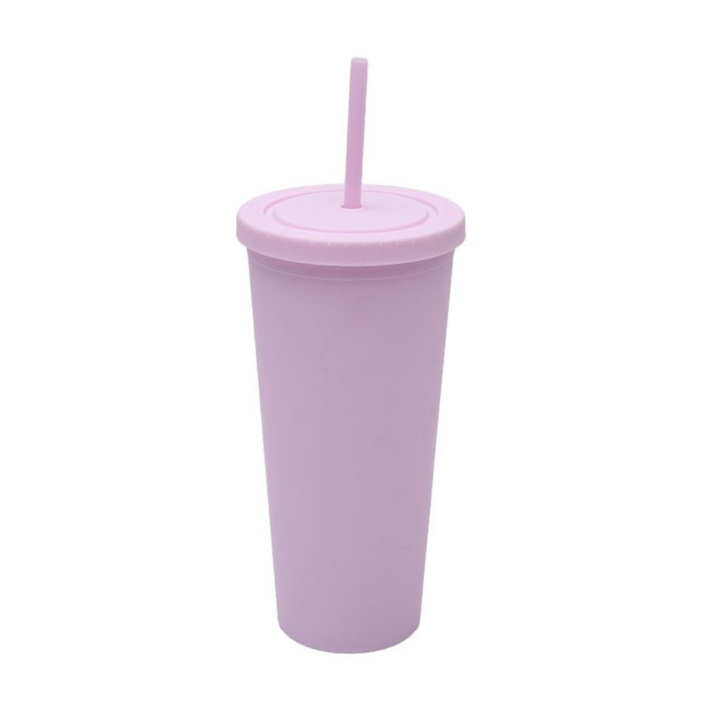 Matte Tumbler with Straw 700ml