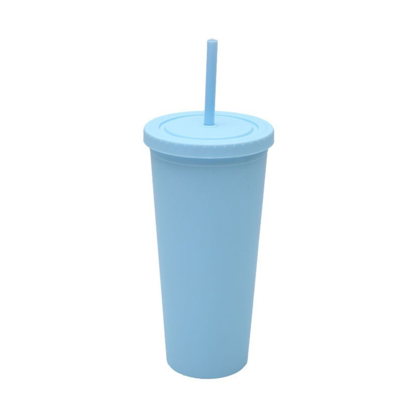 Matte Tumbler with Straw 700ml