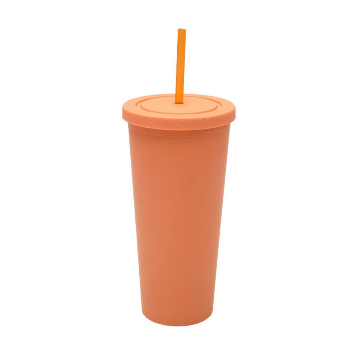 Matte Tumbler with Straw 700ml