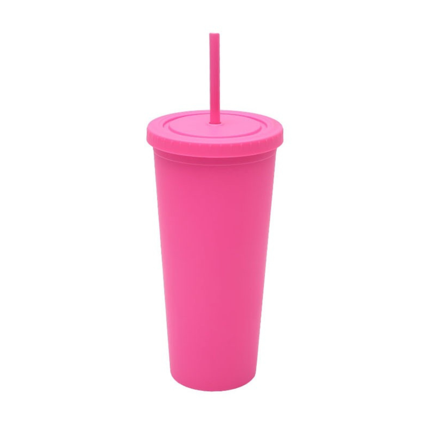 Matte Tumbler with Straw 700ml