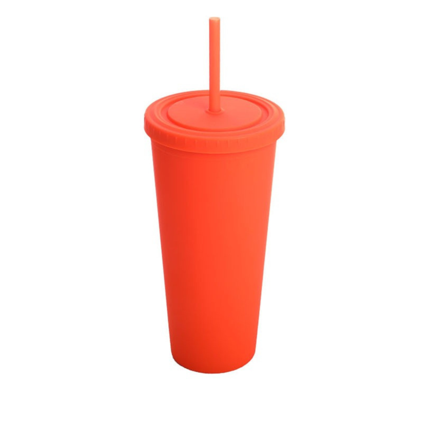 Matte Tumbler with Straw 700ml