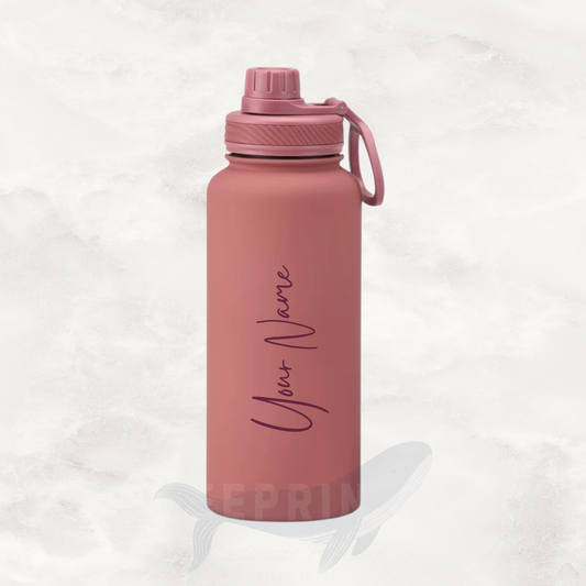 Screw Lid Thermos Flask 1000ml - Smoke Pink