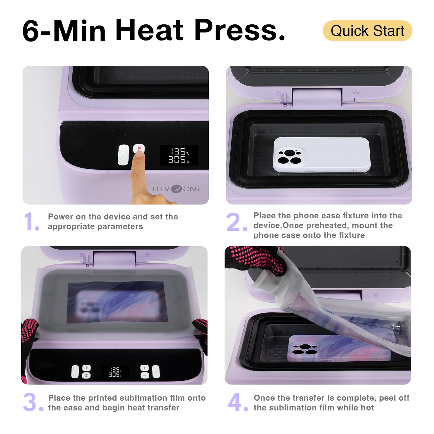 Phone Case Heat Press Machine Compatible with iPhone & Android - Vacuum Heat Press