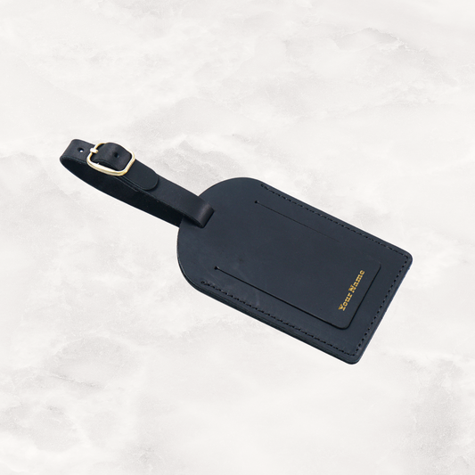 Leather Luggage Tag | Classic Black