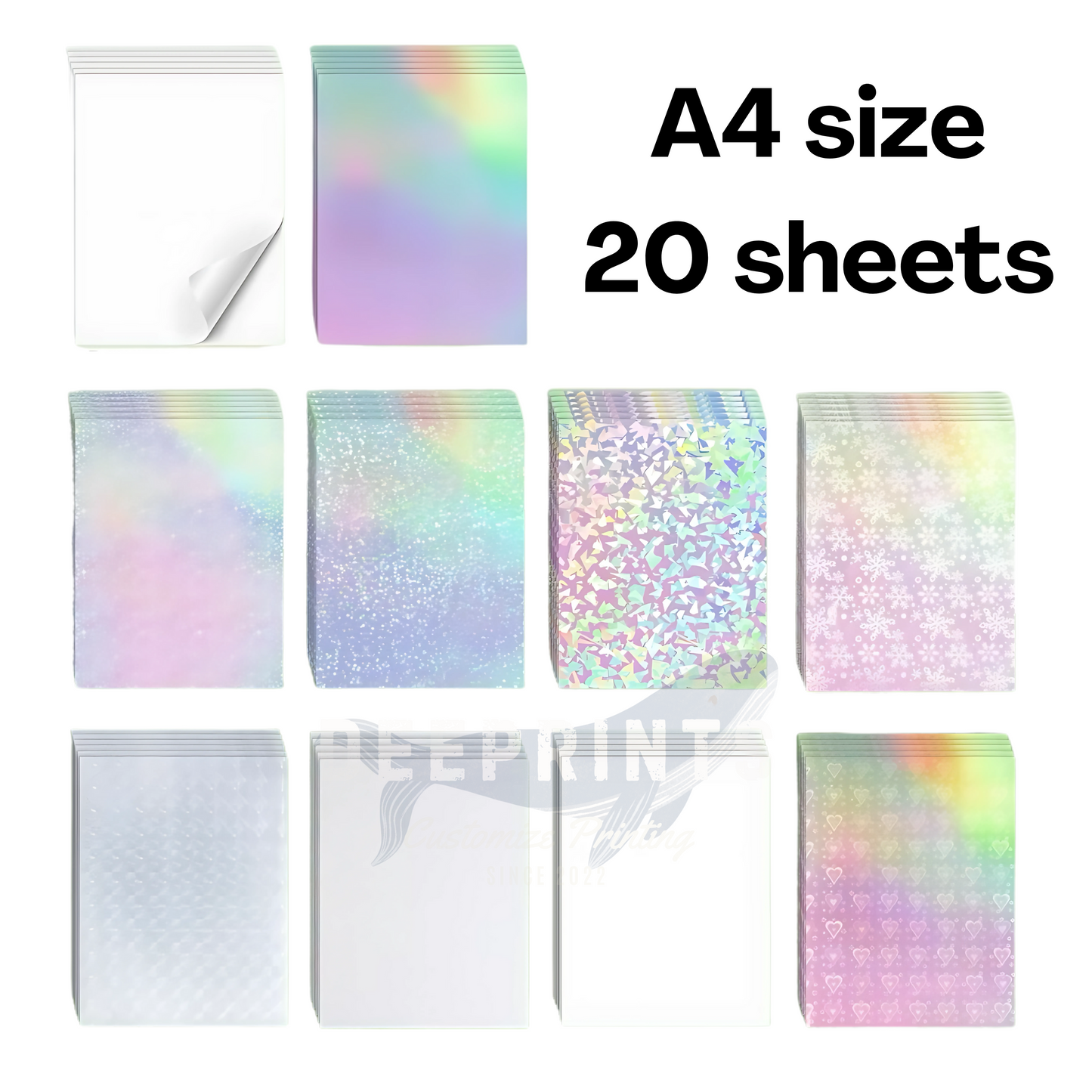 Glitter Cold Laminate Sheet | A4 20 sheets