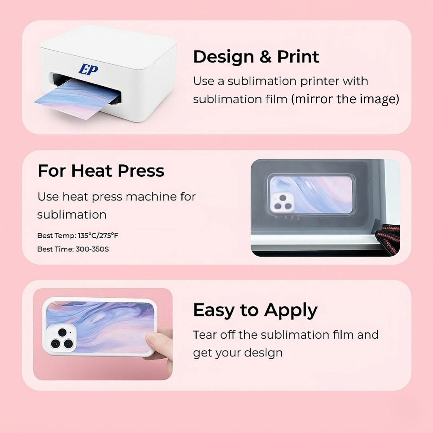 A4 Sublimation Heat Transfer Film-50 Sheets/ Pack